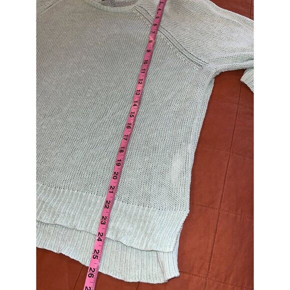 Eileen Fisher Linen XL Light Green Knit Sweater Relaxed Fit Breathable Fabric W - Picture 7 of 8